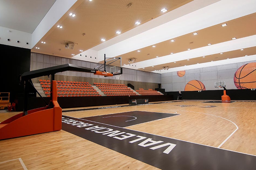 The tournament venue — Valencia Basket court
